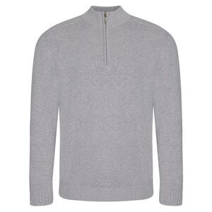 Ecologie Unisex Adult Wakhan Knitted Quarter Zip Sweatshirt / Heather Grey